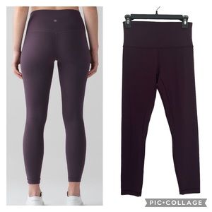 Lululemon Align Pant II 25 Inseam Black Currant Purple High Rise Size 6 - GUC